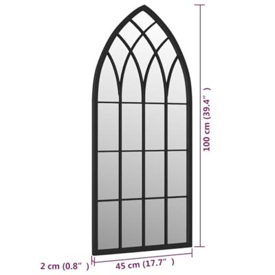 VidaXL Spiegel 100x45 cm ijzer zwart