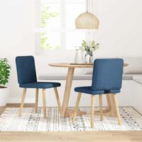 Eetkamerstoelen 4 st stof blauw - thumbnail