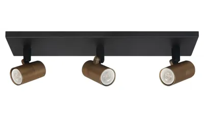 Highlight Spot Picollo 3 lichts L 40 cm incl mini GU10 zwart goud