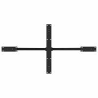 Eettafelpoot spider vorm 150x78x(72-73) cm staal zwart - thumbnail