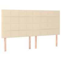 Boxspring met matras stof crèmekleurig 180x200 cm - thumbnail