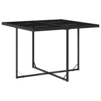 5-delige Tuinset met kussens poly rattan zwart - thumbnail