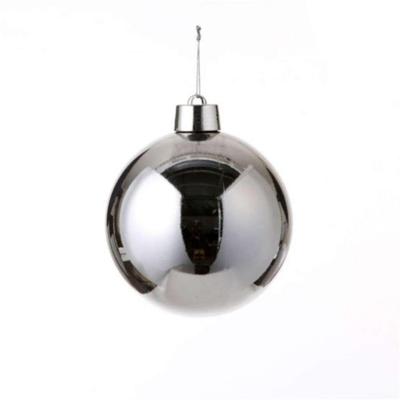 House Of Seasons kerstbal zilver kunststof d20 cm