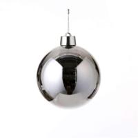 House Of Seasons kerstbal zilver kunststof d20 cm - thumbnail