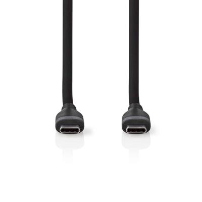 Nedis USB-Kabel | USB 2.0 | USB-C Male | USB-C Male | 60 W | 480 Mbps | Vernikkeld | 1.50 m | Rond | Silicone | Zwart | Doos - CCGB60820BK15 Nedis USB-Kabel | USB 2.0 | USB-C Male | USB-C Male | 60 W | 480 Mbps | Vernikkeld | 1.50 m | Rond | Silicone | Zwart | Doos - CCGB60820BK15