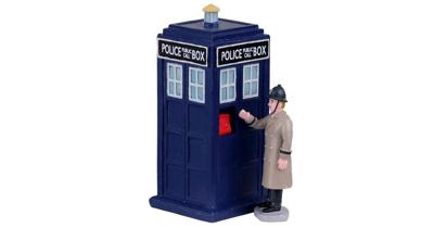 Lemax police call box s/2 kerstdorp tafereel Caddington Village 2020