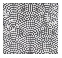 Zwart-witte servetten met stippen en bloemen - Nippon Black - 20 stuks - 33x33 cm - thumbnail