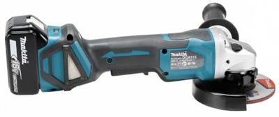 Makita DGA515RTJ DGA515RTJ Haakse accuslijper 125 mm Incl. 2 accus, Incl. lader 18 V 5 Ah - thumbnail