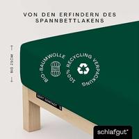 Schlafgut Schlafgut Soft Contact Jersey Flanel Hoeslaken L - 140x200 - 160x200 690 Green Deep - thumbnail