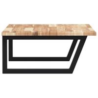 Badkamer wandschap staal en massief acaciahout - thumbnail