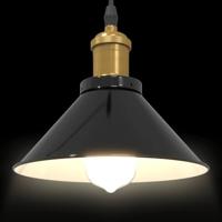 Hanglamp in hoogte verstelbaar E27 22 cm metaal glanzend zwart - thumbnail