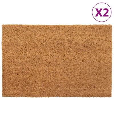 VidaXL Deurmatten 2 st 40x60 cm getufte kokosvezel naturel VidaXL Deurmatten 2 st 40x60 cm getufte kokosvezel naturel