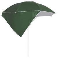 VidaXL Strandparasol met zijwanden 215 cm groen - thumbnail