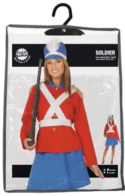 Dames kostuum Engelse soldaat