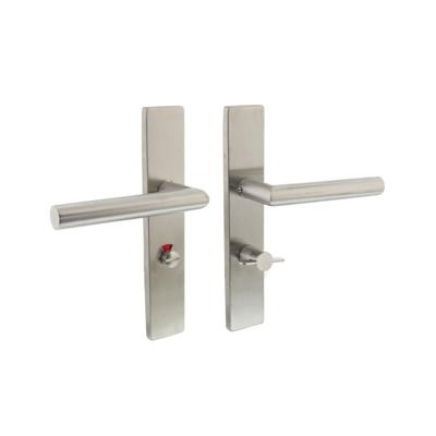 Intersteel Deurkruk Hoek 90° op rechthoekig schild rvs geborsteld