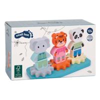 Small Foot - houten stapelspel met tandwielen jungle friends fsc - thumbnail
