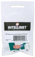 Intellinet 210997 Cat5e Keystone Jack, UTP, Groen, Punch-down - thumbnail