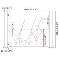 Poort 105x105 cm grasontwerp cortenstaal - thumbnail