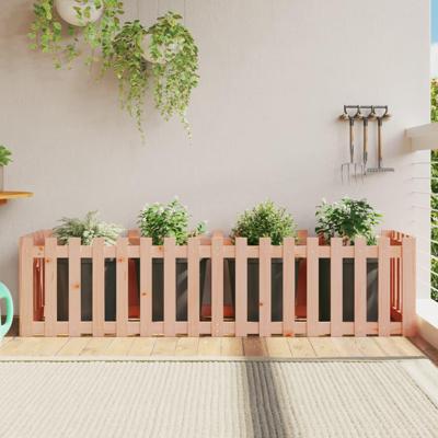 VidaXL Plantenbak verhoogd hekontwerp 200x50x50 cm massief douglashout VidaXL Plantenbak verhoogd hekontwerp 200x50x50 cm massief douglashout