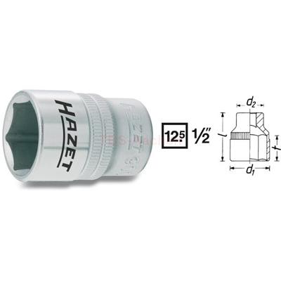 HAZET dopsleutel plug-in sockets 1/2" 34mm hexagon l1= 52.0mm