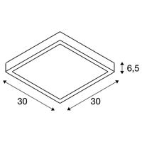 SLV PlafonnièreAinos Square met bewegingssensor - 1003452 - thumbnail