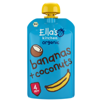 Bananas & coconut knijpzakje 4+ maanden bio 120 Gram - thumbnail