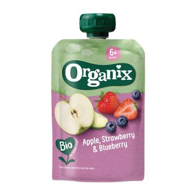 Organix Knijpfruit appel, aardbei en bosbessen 6+M bio 100 Gram
