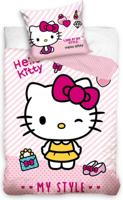 Hello Kitty Look at me Style Dekbedovertrek 140 X 200 cm - 70x90 cm - katoen - thumbnail