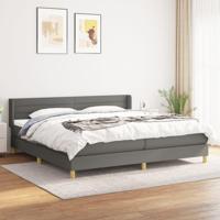 Boxspring met matras stof donkergrijs 200x200 cm - thumbnail
