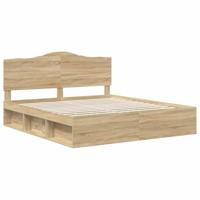 Bedframe met hoofdeinde Sonoma 180 x 200 cm Massief grenenhout - thumbnail