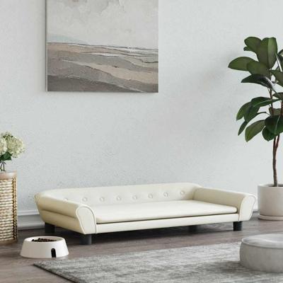 Hondenmand 100x50x21 cm fluweel crmekleurig Hondenmand 100x50x21 cm fluweel crmekleurig