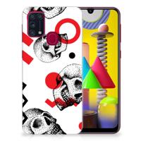 Silicone Back Case Samsung Galaxy M31 Skull Red - thumbnail