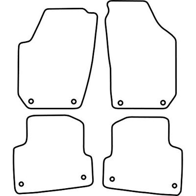 Automatten passend voor Skoda Fabia combi 2008-2014 TMSK511 Automatten passend voor Skoda Fabia combi 2008-2014 TMSK511