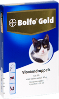 Bolfo Gold 80 Vlooiendruppels voor grote kat 2 x 4 pipetten - thumbnail