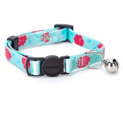 Nobleza Kattenhalsband met belletje - Lichtblauw