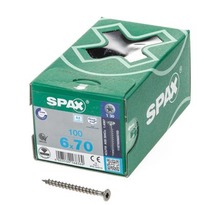 SPAX 880919209060070 R 88091 Senkkopf T-STAR Verzonken houtschroef 6 mm 70 mm Torx, Binnen-T Staal Roestvast 100 stuk(s)