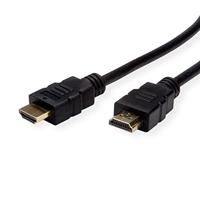 ROLINE HDMI High Speed kabel met Ethernet, TPE, zwart, 3 m - thumbnail