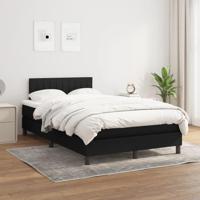 Boxspring met matras stof zwart 120x200 cm - thumbnail