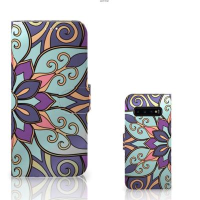 Samsung Galaxy S10 Plus Hoesje Purple Flower Samsung Galaxy S10 Plus Hoesje Purple Flower