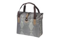 Basil elegance fietsshopper, green pet, waterkerende vouwsluiting, gepolsterde hand/schouderbanden, 20-26l, taupe - thumbnail