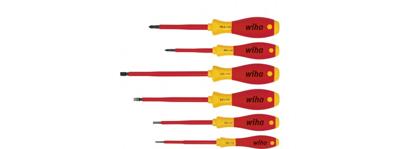Wiha schroevendraaier SoftFinish electric sleufkop/ Phillips-schroevendraaierset, 6-delig 00833