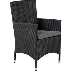 Nohr Tuinstoel 'Charnae' Wicker, kleur Zwart