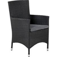 Nohr Tuinstoel 'Charnae' Wicker, kleur Zwart - thumbnail