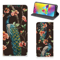 Samsung Galaxy M20 | Hoesje maken | Pauw met Bloemen - thumbnail