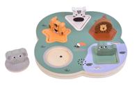 Small Foot - houten 3d dierengeluiden puzzel safari - thumbnail