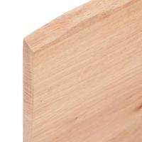 Wastafelblad 100x50x2 behandeld massief hout lichtbruin - thumbnail