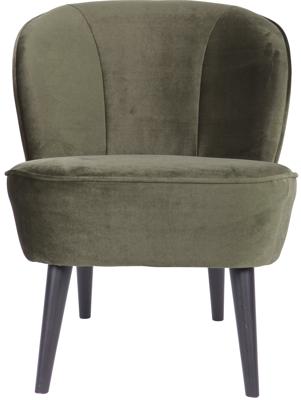 WOOOD Sara fauteuil fluweel Warm Groen WOOOD Sara fauteuil fluweel Warm Groen