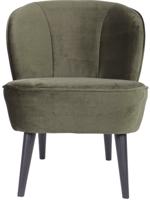 WOOOD Sara fauteuil fluweel Warm Groen - thumbnail