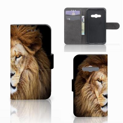 Samsung Galaxy Xcover 3 | Xcover 3 VE | Telefoonhoesje | Met pasjeshouder | Leeuw