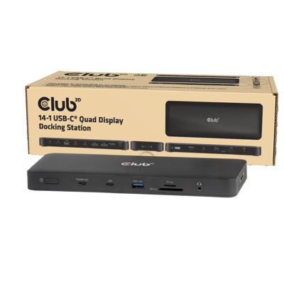 club3D CSV-2540 USB-C dockingstation Geïntegreerde kaartlezer, USB-C Power Delivery